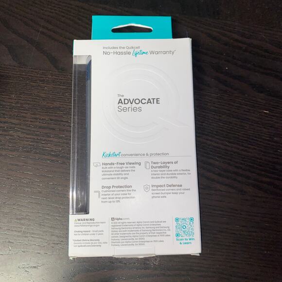 Samsung Galaxy S21 FE/FE  QUIKCELL ADVOCATE Dual-Layer Kickstand Case SLATE BLUE - Picture 4 of 4